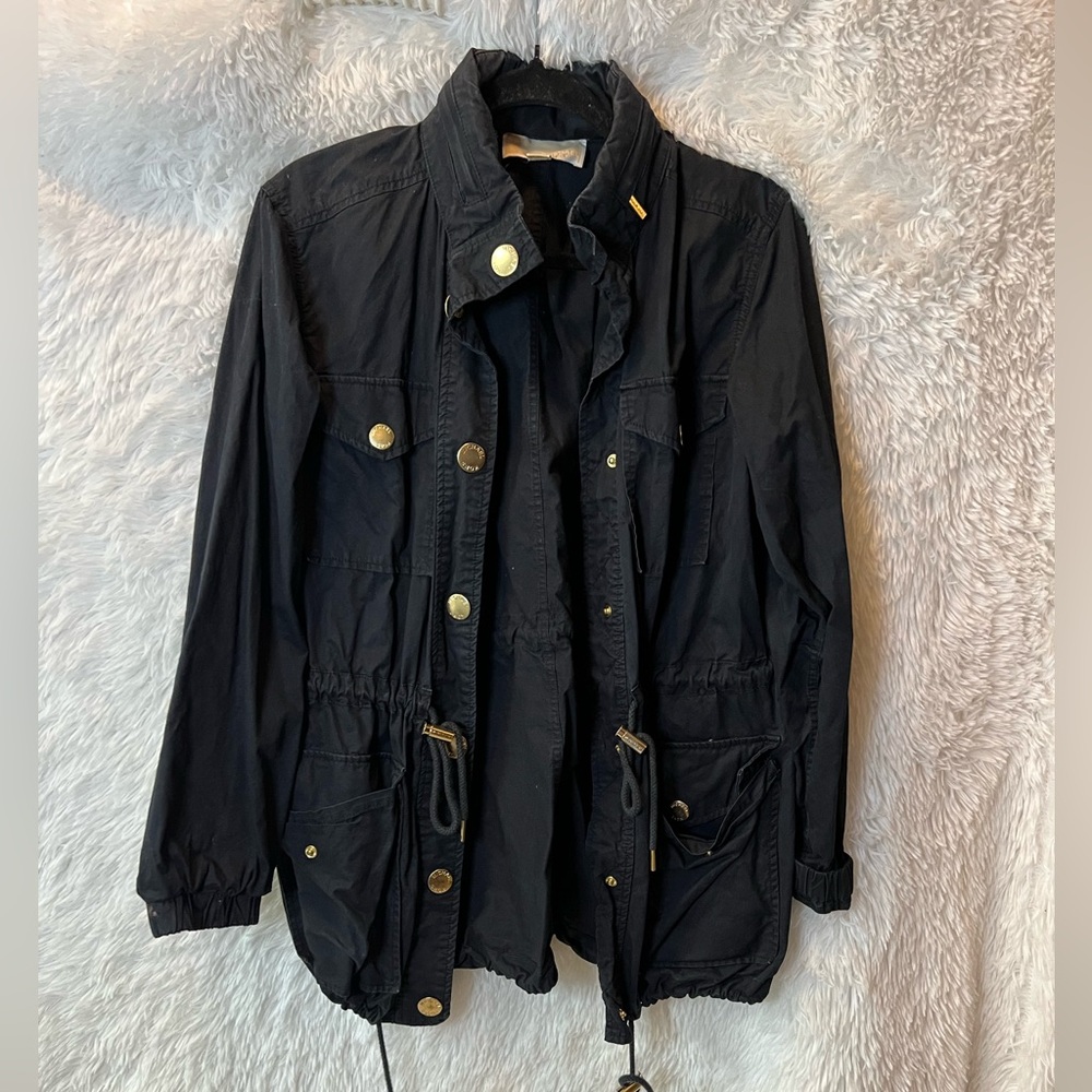 Black Women's Jacket with Gold Accents